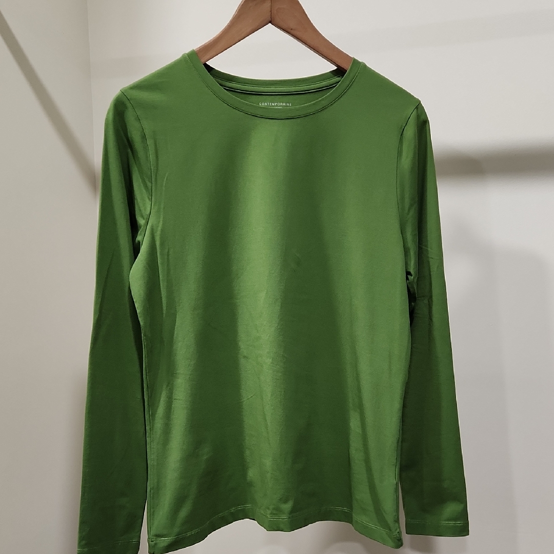 Contemporaine Crewneck Long Sleeve Tee - Green